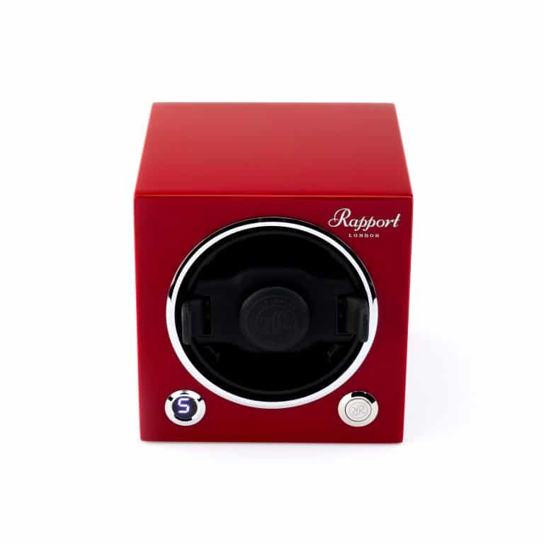 Rapport New Evo Cube Single Watch Winder - Crimson Red