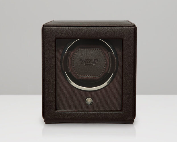 WOLF Cub Single Watch Winder With Cover - Brown - Image 3