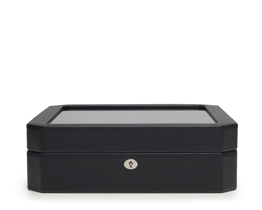 WOLF Windsor 10 Piece Watch Box - Black and Grey - Image 4