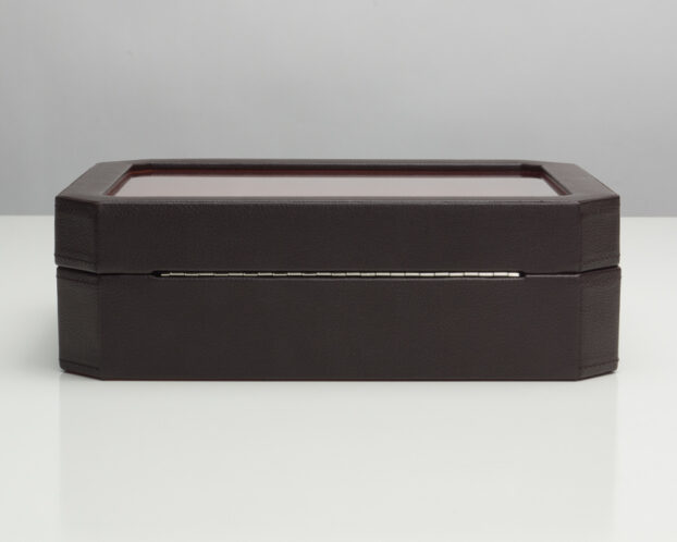 WOLF Windsor 10 Piece Watch Box - Brown and Orange - Image 5
