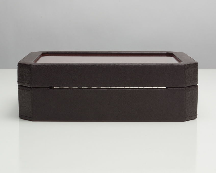 WOLF Windsor 10 Piece Watch Box - Brown and Orange - Image 5