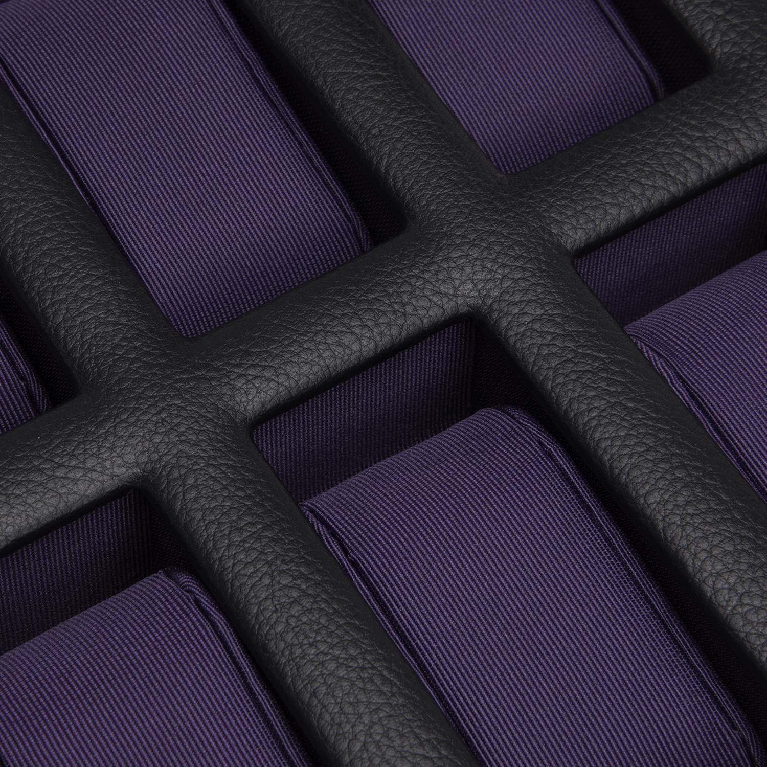 WOLF Windsor 10 Piece Watch Box with Drawer - Black and Purple - Image 4