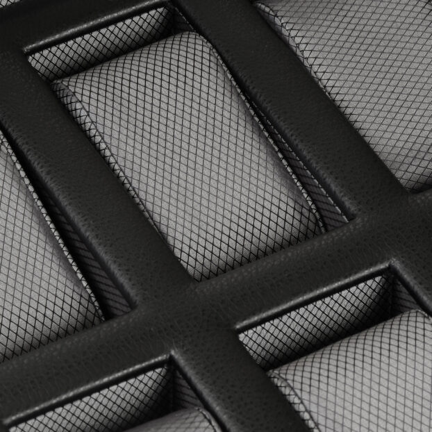 WOLF Windsor 15 Piece Watch Box - Black and Grey - Image 3