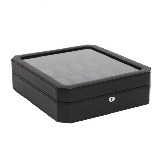 WOLF Windsor 15 Piece Watch Box - Black and Purple - Image 2