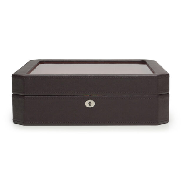 WOLF Windsor 15 Piece Watch Box - Brown and Orange - Image 4
