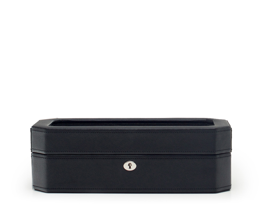 WOLF Windsor 5 Piece Watch Box - Black and Grey - Image 3
