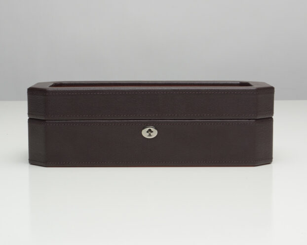WOLF Windsor 5 Piece Watch Box - Brown and Orange - Image 4