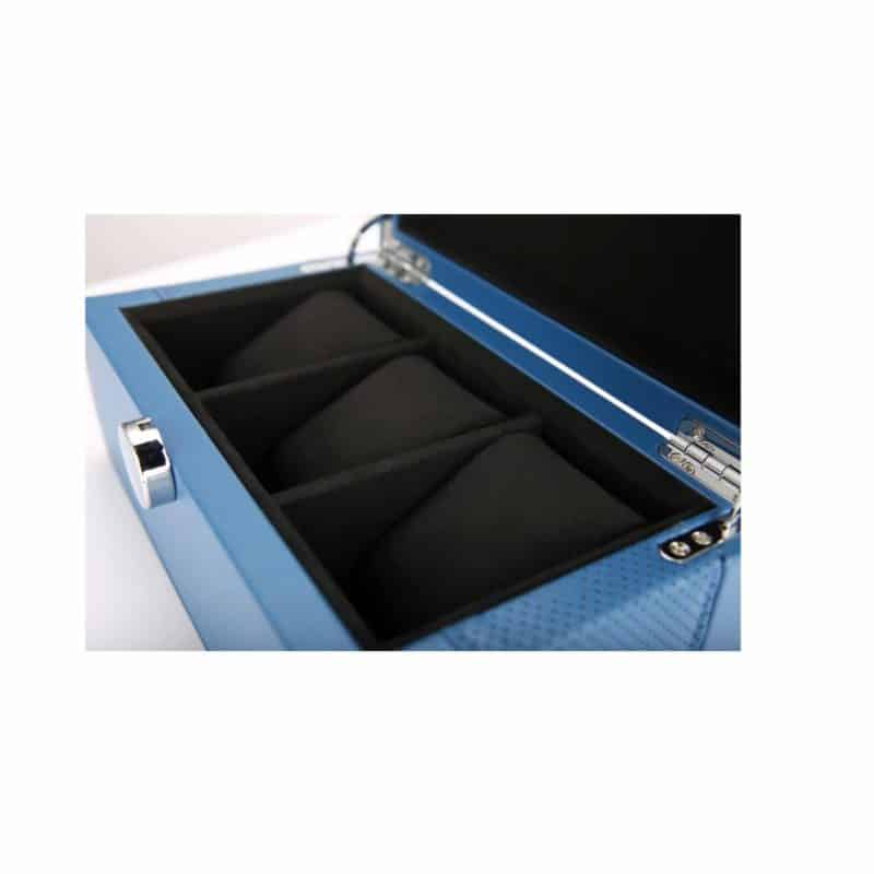 Benson Black Series 3 Piece Watch Box - Blue - Image 4