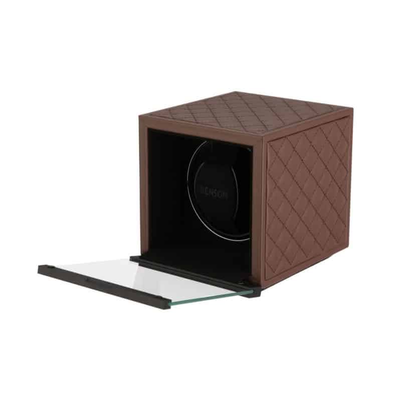Benson Swiss Series Single Watch Winder - Dark Brown Leather 1.20 DBL - Image 2