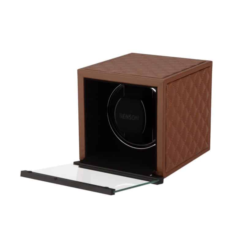 Benson Swiss Series Single Watch Winder - Light Brown Leather 1.20 LBL - Image 2