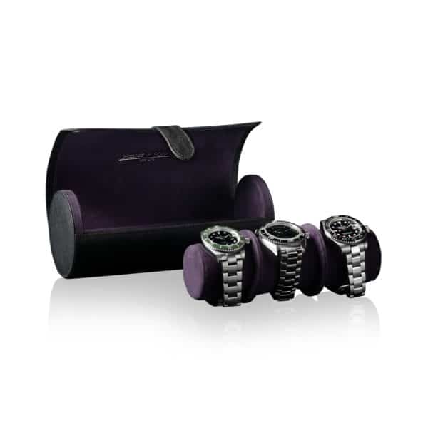 HeisseSohne Rondo 3 Black Purple Front Angle Open Watches Out