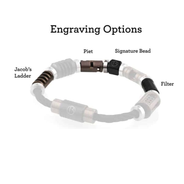 Ares Fully Loaded CABLE Bracelet Engraving Options