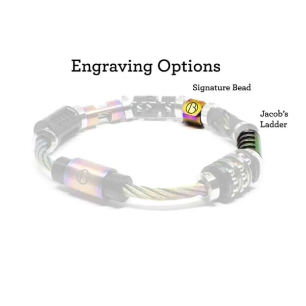 Aurora Fully Loaded CABLE Bracelet Engraving Options