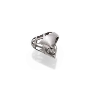 Bold Heart Bead Stainless Steel