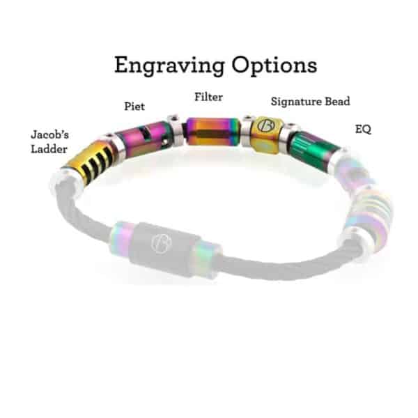 Borealis Fully Loaded CABLE Bracelet Engraving Options