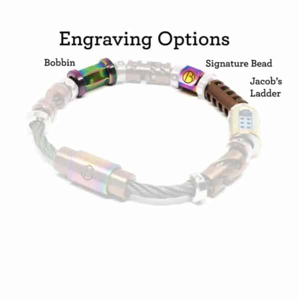 Curve Fully Loaded CABLE Bracelet Engraving Options