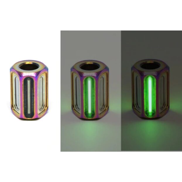 Glow Bead Green Rainbow