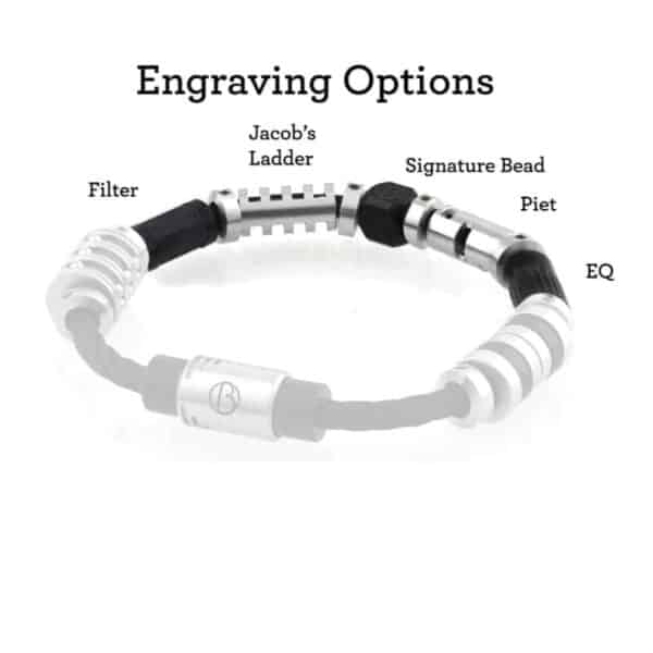 Midnight Fully Loaded CABLE Bracelet Engraving Options