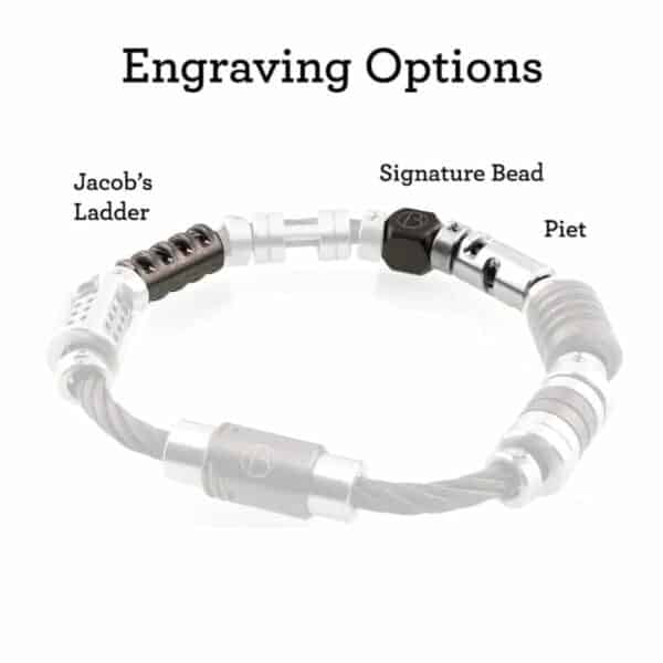 Storm Fully Loaded CABLE Bracelet Engraving Options