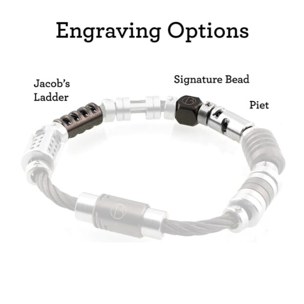 Storm Fully Loaded CABLE Bracelet Engraving Options