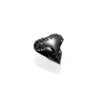 Strong Heart Bead Polished Black