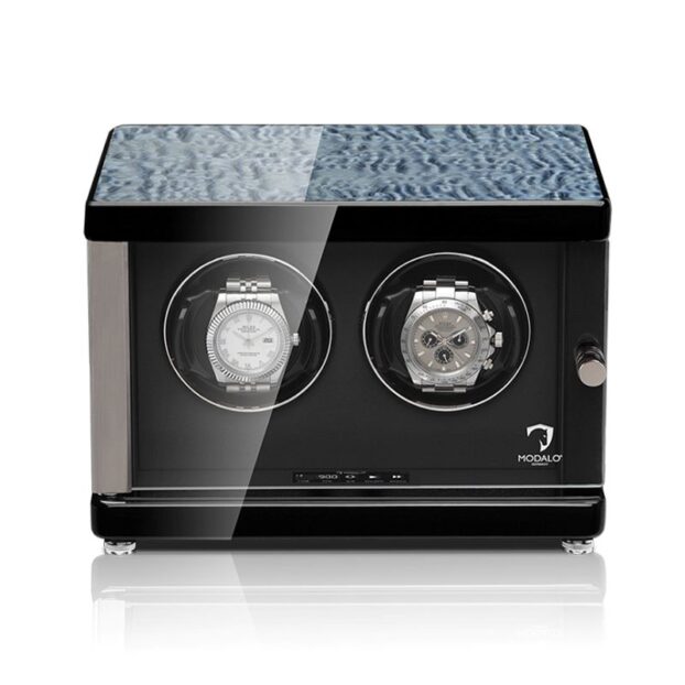 Ambiente Double Watch Winder Tamo Wood Front Watch