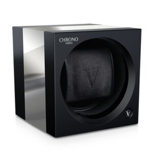 ChronoVision One Black Silk Chrome Front Angle