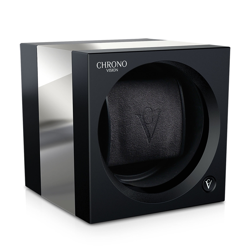 ChronoVision One Black Silk Chrome Front Angle