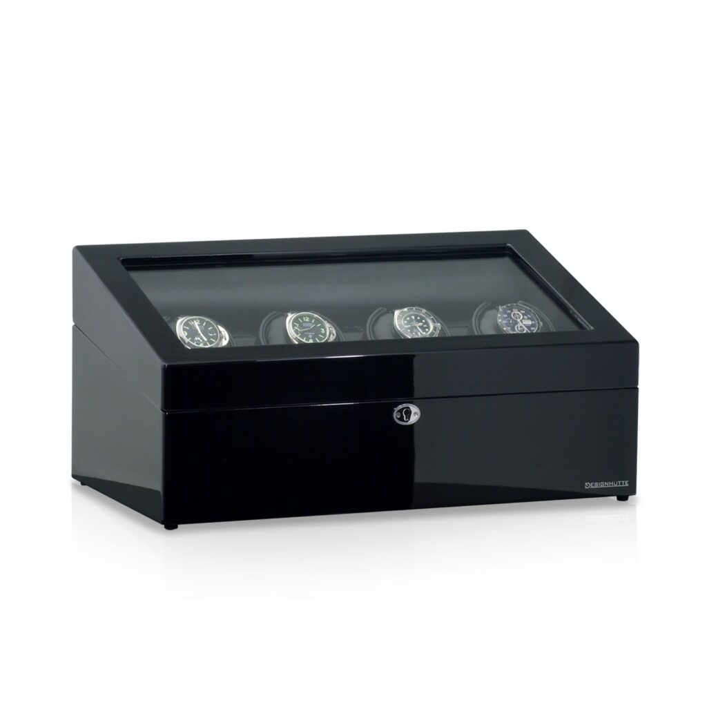 Munich 4 Watch Winder Front Angle Closed