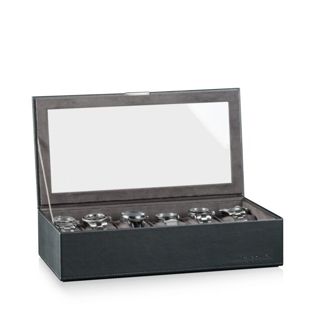 Mirage Black 12 Watch Box Open Watches