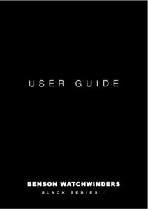 Benson Black Series II User Guide