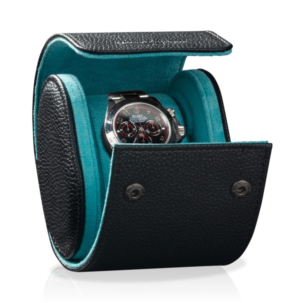 Charles Single Roll Black Turquoise Open Watch