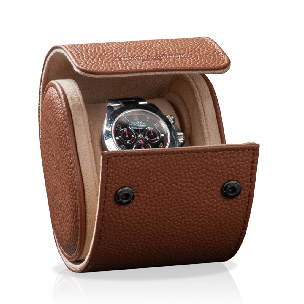 Charles Single Roll Tan Cream Open Watch