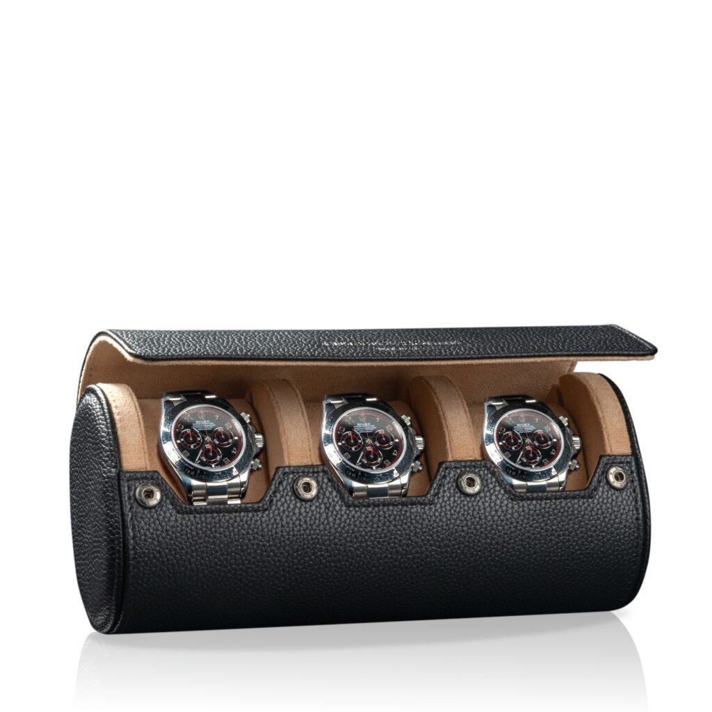 Charles Triple Roll Black Cream Open Watches