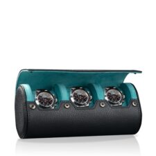 Charles Triple Roll Black Turquoise Open Watches