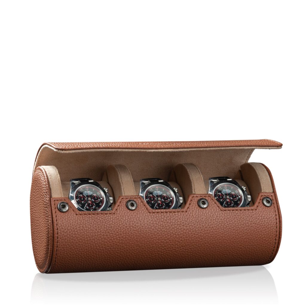 Charles Triple Roll Tan Cream Open Watches